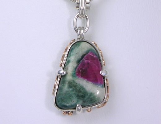 Hand Made Ruby Zoisite Necklace Hand Made Ruby Zoisite Necklace