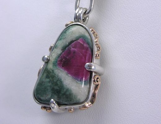 Hand Made Ruby Zoisite Necklace Hand Made Ruby Zoisite Necklace