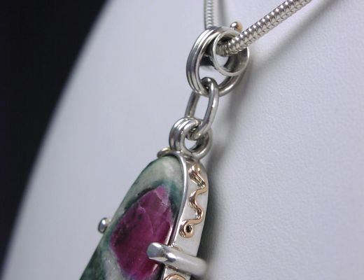 Hand Made Ruby Zoisite Necklace Hand Made Ruby Zoisite Necklace