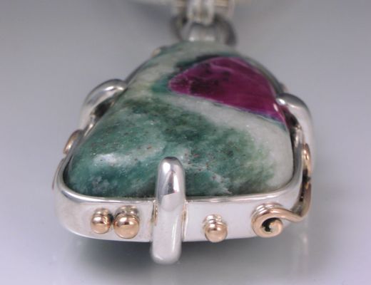 Hand Made Ruby Zoisite Necklace Hand Made Ruby Zoisite Necklace