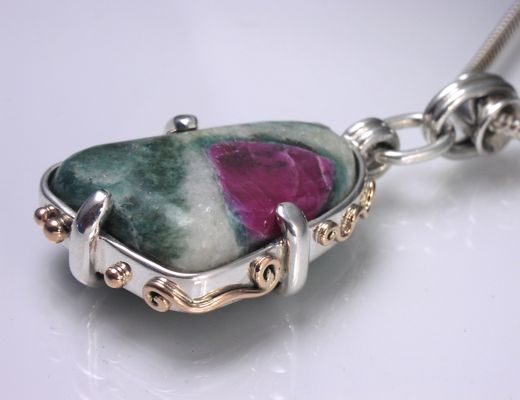 Hand Made Ruby Zoisite Necklace Hand Made Ruby Zoisite Necklace