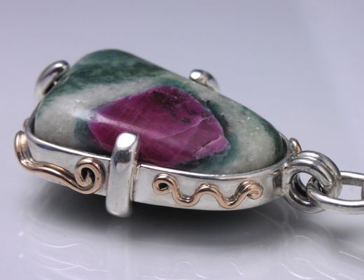 Hand Made Ruby Zoisite Necklace Hand Made Ruby Zoisite Necklace