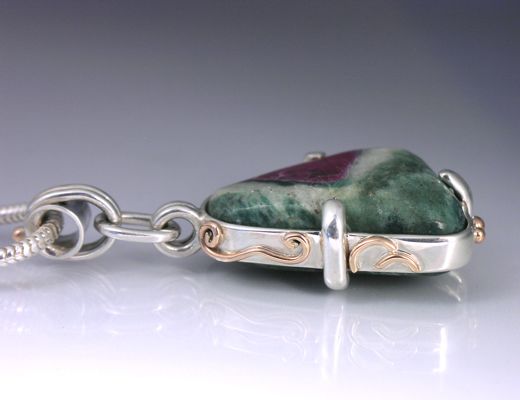 Hand Made Ruby Zoisite Necklace Hand Made Ruby Zoisite Necklace