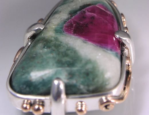 Hand Made Ruby Zoisite Necklace Hand Made Ruby Zoisite Necklace
