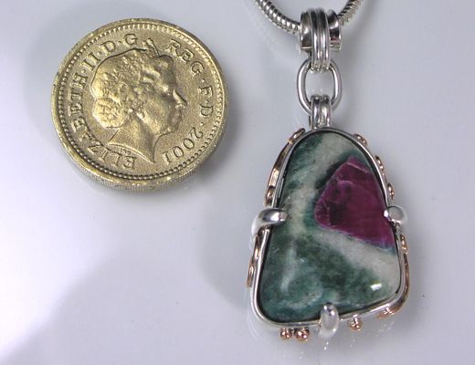 Hand Made Ruby Zoisite Necklace Hand Made Ruby Zoisite Necklace