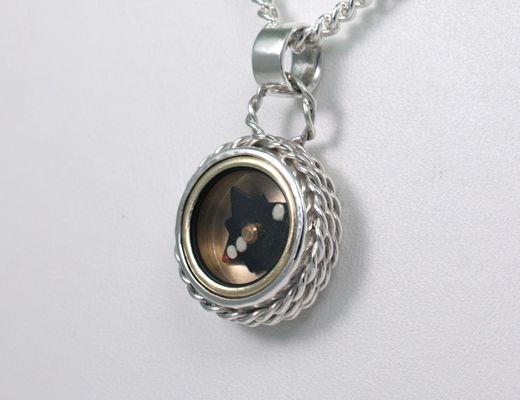 Rope in Silver Compass Pendant Rope in Silver Compass Pendant