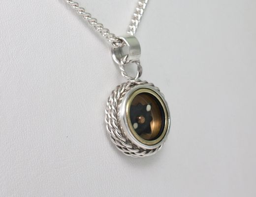 Rope in Silver Compass Pendant Rope in Silver Compass Pendant