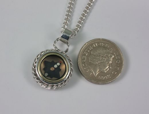 Rope in Silver Compass Pendant Rope in Silver Compass Pendant