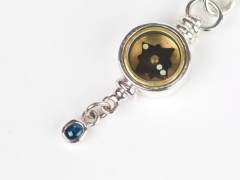 Elegant Sapphire Compass Pendant