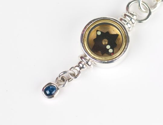 Elegant Sapphire Compass Pendant Elegant Sapphire Compass Pendant