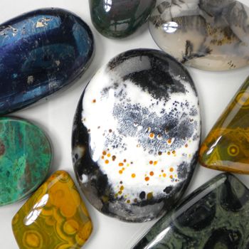 Colours of the Rainbow A Cluster of Coloured Gemstones