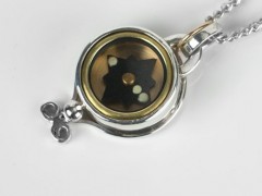 Swirl Silver Compass Pendant