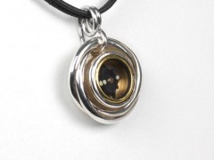 Love Knot Silver Compass Pendant