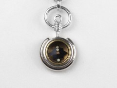 Horseshoe Silver Compass Pendant