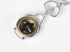Spinning Silver Compass Pendant