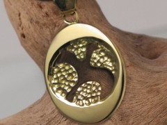 Beaten Gold Dove Pendant
