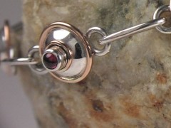 Rose Garnet Lentille Bracelet