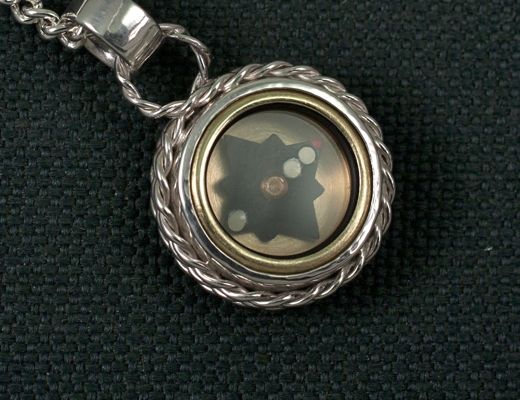 Twisted Rope Silver Compass Pendant Twisted Rope Silver Compass Pendant