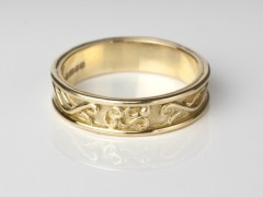 18K Gold OM Wedding Ring