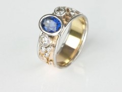 Sapphire and Diamond Engagement Ring