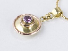Purple Sapphire Gold Necklace