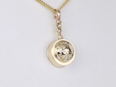 Gold Puzzle Compass Pendant