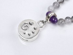 Water Swirl Compass Necklace
