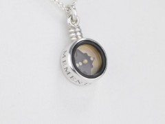 Engraved Compass Pendant