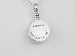 Engraved Compass Necklace