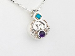 Turquoise Amethyst Compass
