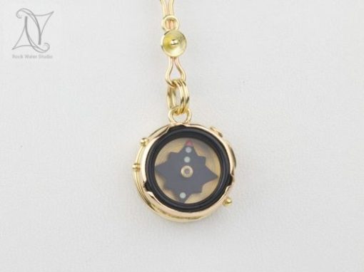Elegant Rose Gold Compass Pendant