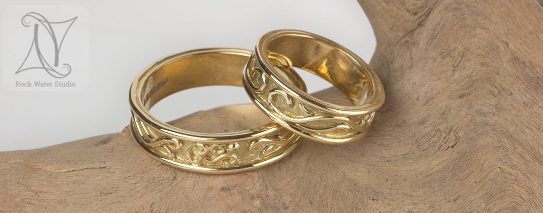Handmade Gold OM Wedding Rings