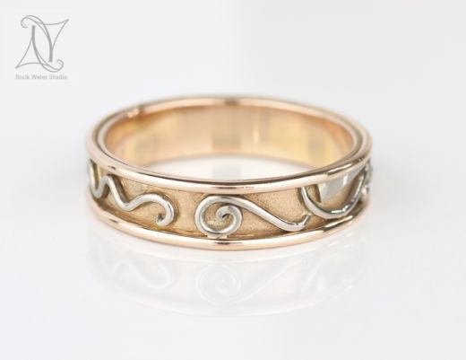 Unusual Handmade Gold Eternity Ring for a Man (g402)