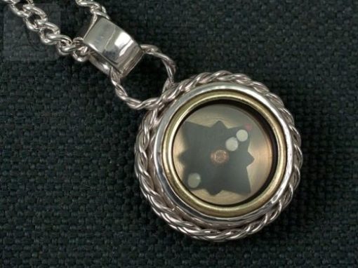 Twisted Rope Silver Compass Pendant