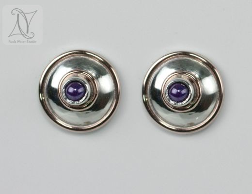 Handmade amethyst earrings (g363)