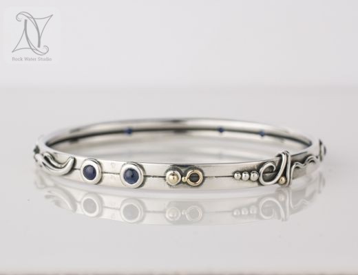 Thank you bracelet gift for your wife with Sapphires (g463)
