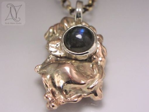 Labradorite Gold Waterdrop Necklace