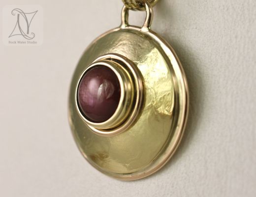 Custom made pendant for Ruby Wedding Anniversary (g309)
