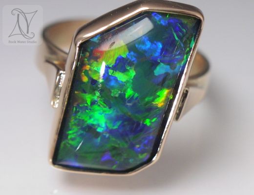 Opal Ring in Rose Gold