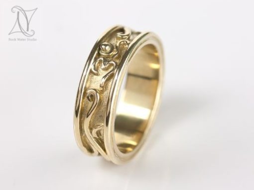 18K Gold OM Wedding Ring