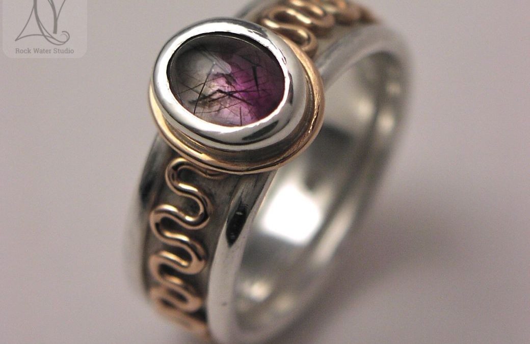 Amethyst Squiggle Ring