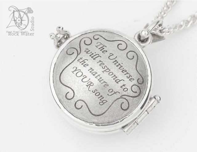 Silver Compass Locket Engraved with her own Message