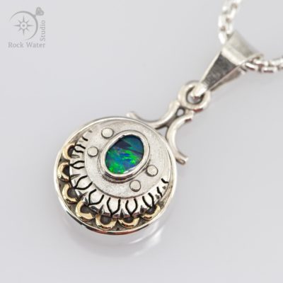 Opal Awakening Compass Pendant