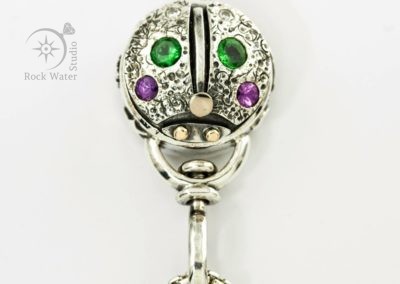 LadyBird compass necklace with gemstones (G581)