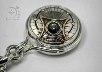 Graduation Compass gift uniquely handmade in silver and gold (G601)