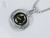 Love Knot Compass Necklace Gift (g467)