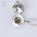 Workking Silver Compass Locket (g409)