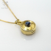 Gold Necklace with Sapphire and Working Compass (g478)