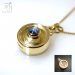 Blue Star Sapphire Working Gold Compass (g478)