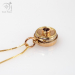 3 colour gold working compass pendant gift (g483)